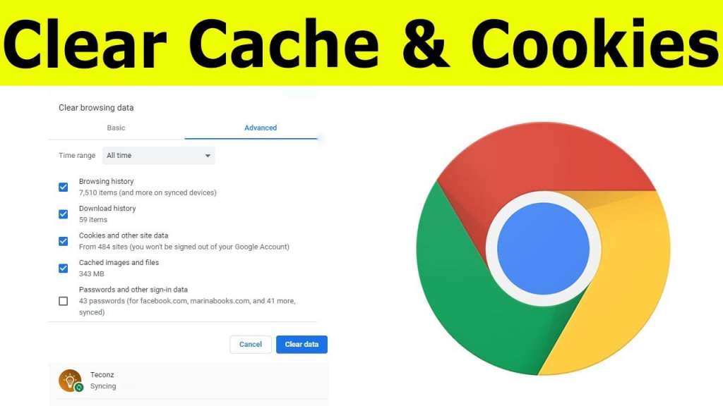 Cached Data and Cookies from Chrome